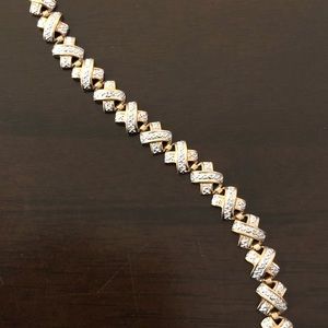 ‘X’ Diamond accent bracelet